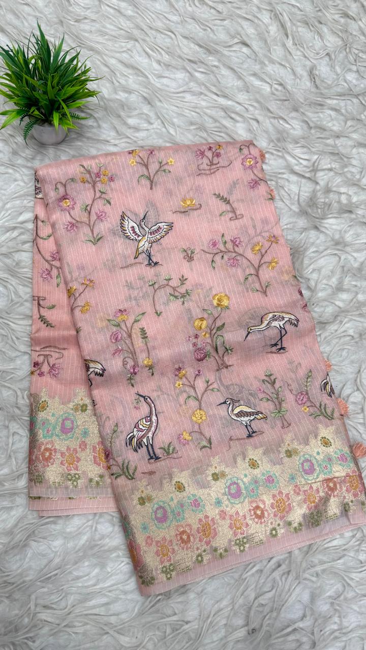 Silk Kota Work Sarees