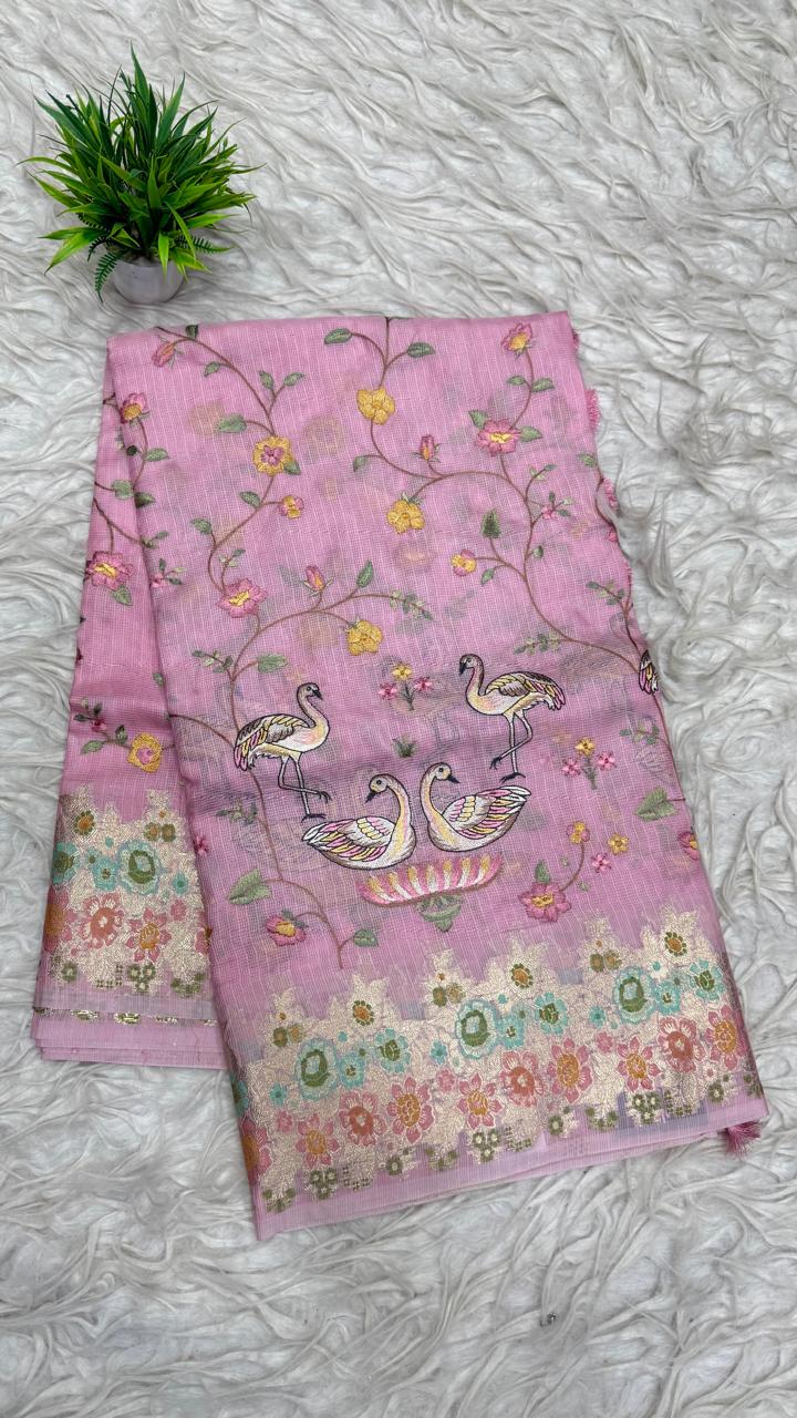 Silk Kota Work Sarees
