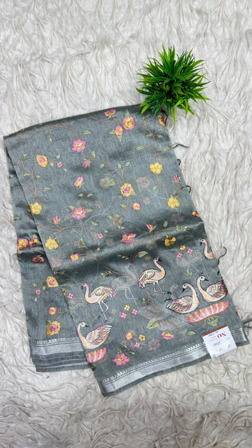 Premium Tusser Work Sarees