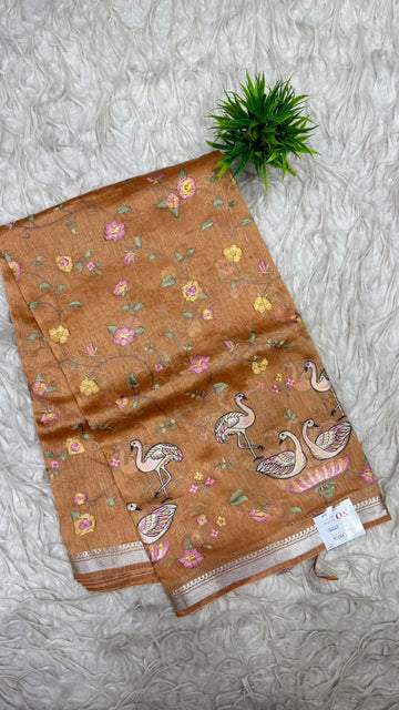 Premium Tusser Work Sarees
