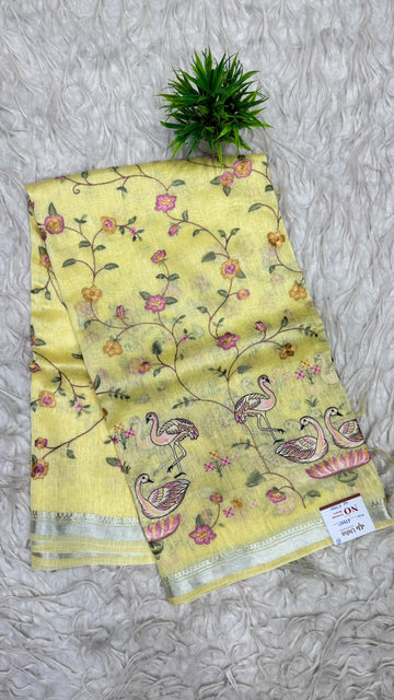 Premium Tusser Work Sarees