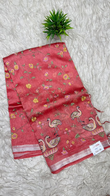 Premium Tusser Work Sarees