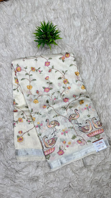 Premium Tusser Work Sarees