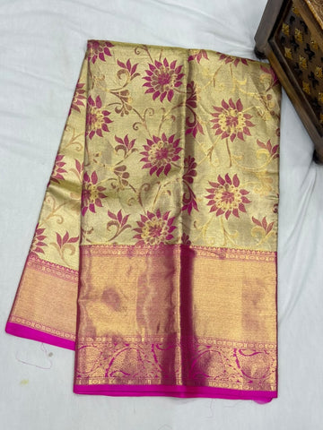 Pure kanjivaram 72gram Tissue saree