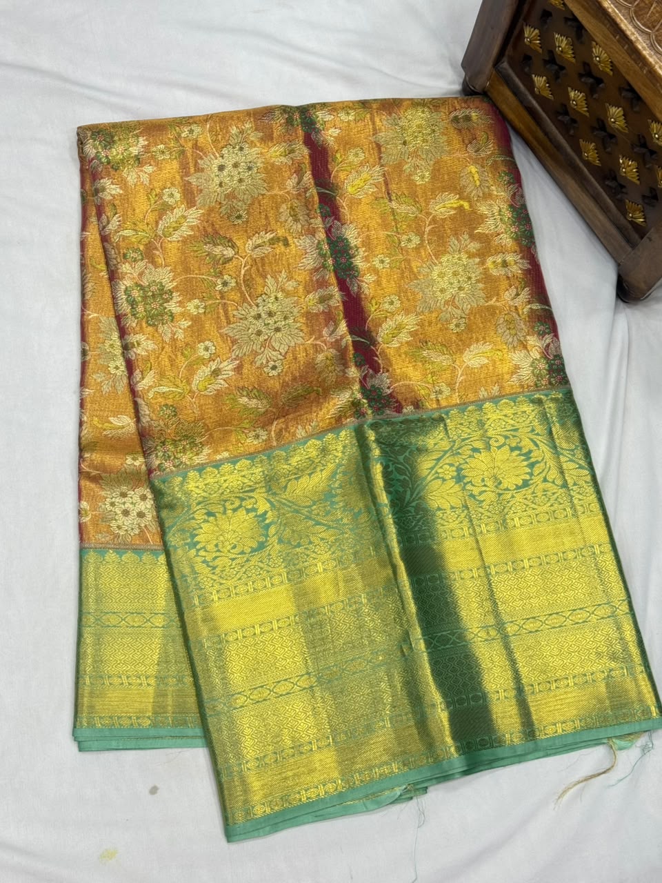 Pure kanjivaram 72gram Tissue saree