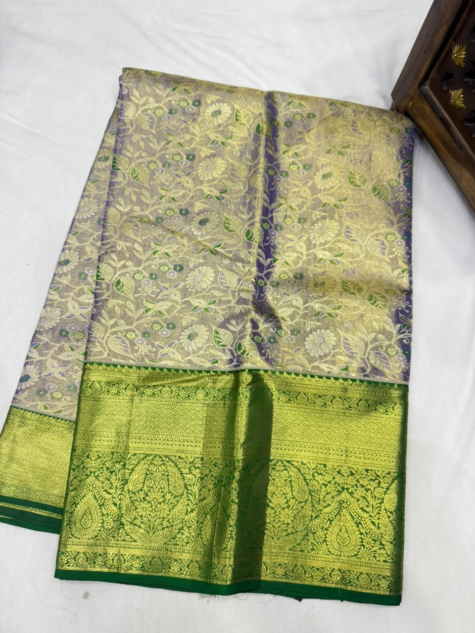Pure kanjivaram 72gram Tissue saree