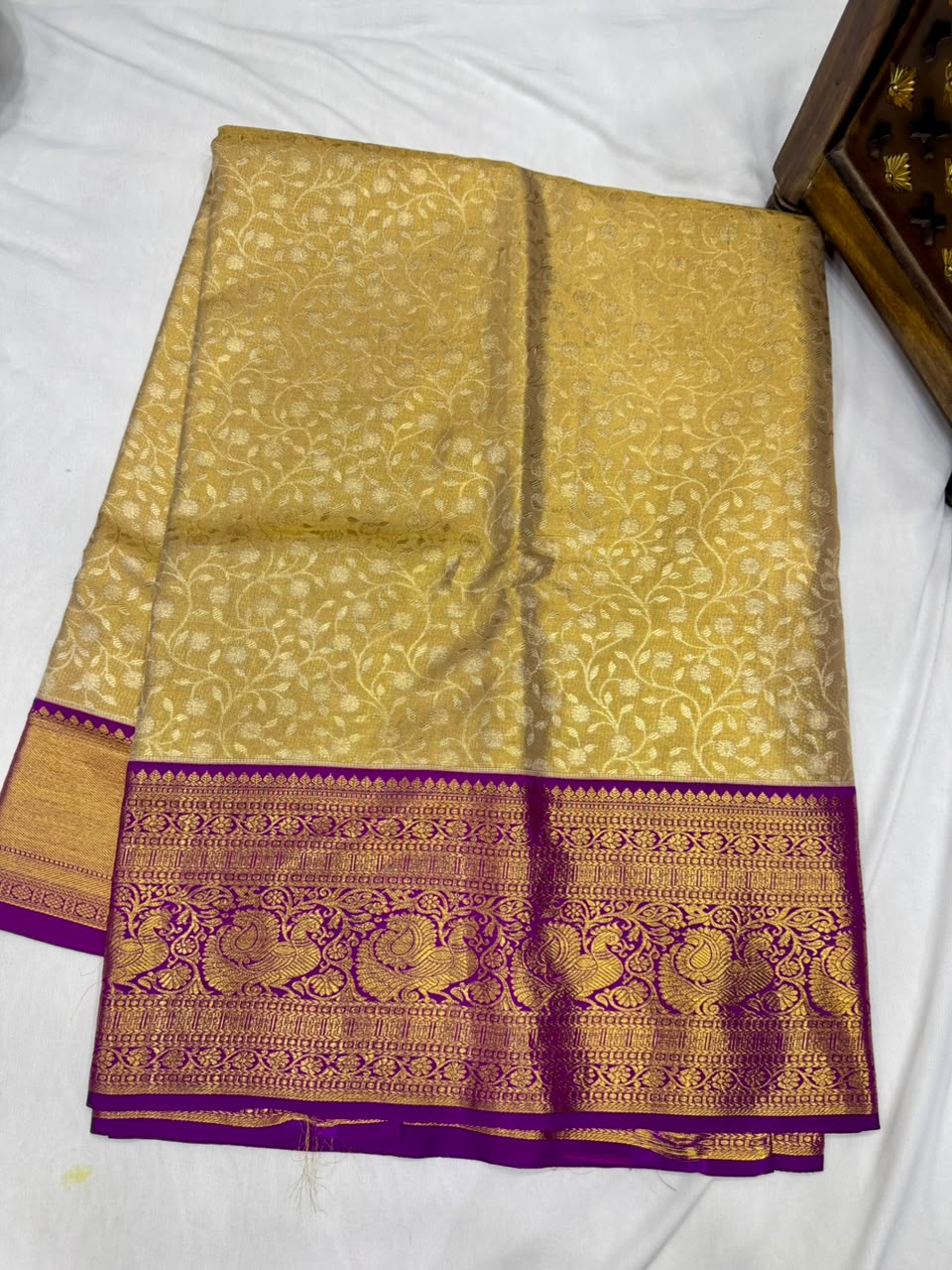 Pure kanjivaram 72gram Tissue saree
