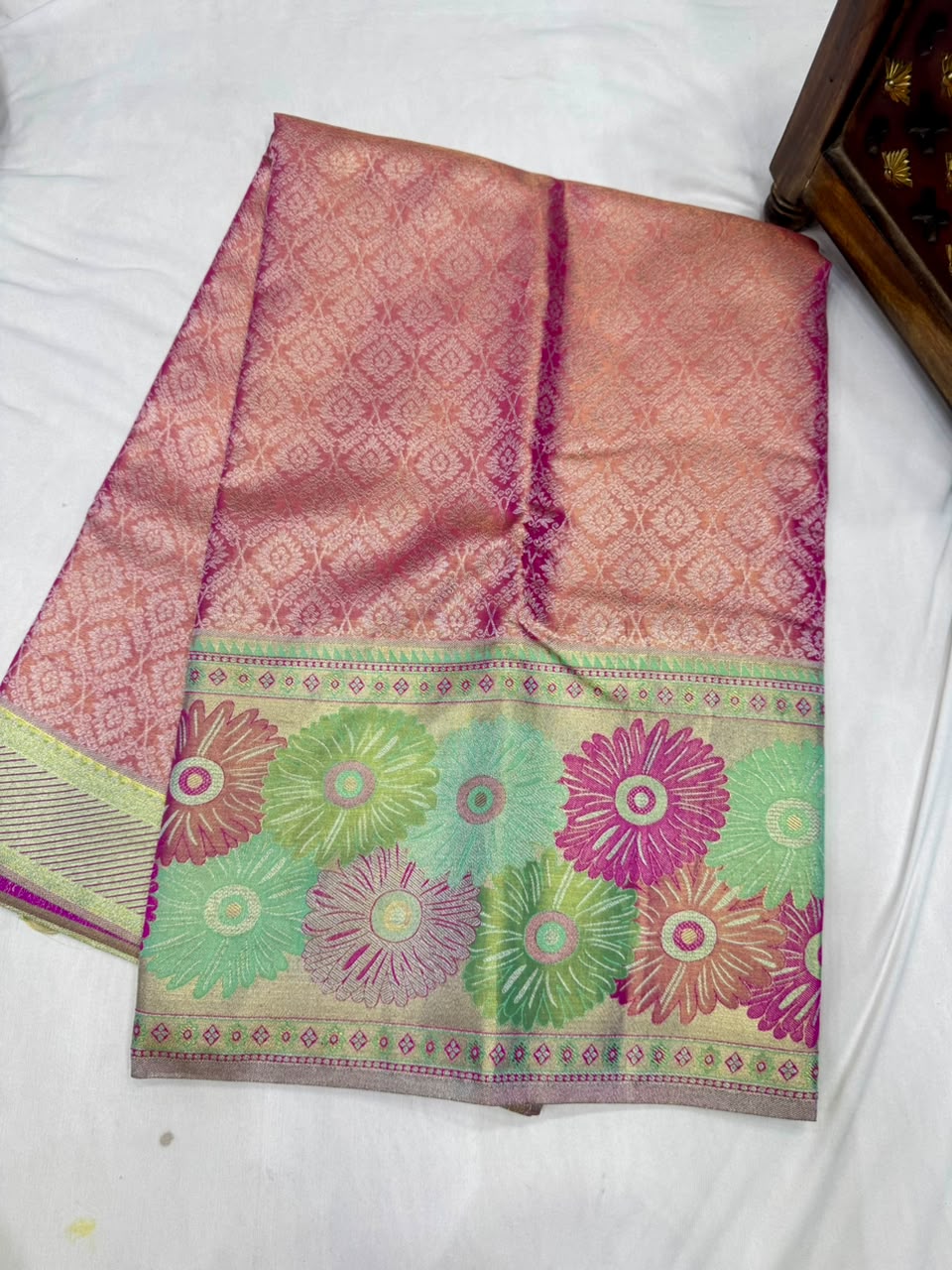 Pure kanjivaram 72gram Tissue saree