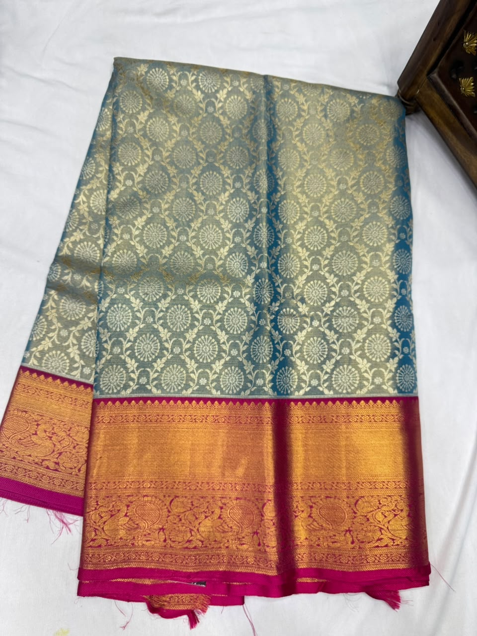 Pure kanjivaram 72gram Tissue saree