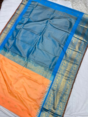 Double Ratiom Gadhwal Saree