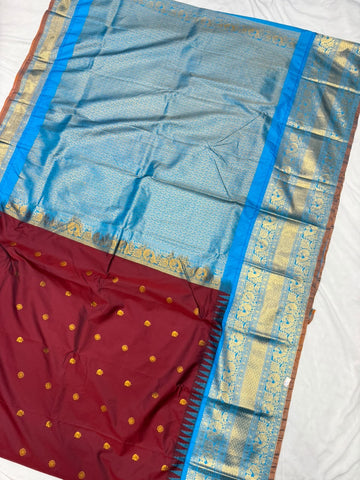 Double Ratiom Gadhwal Saree