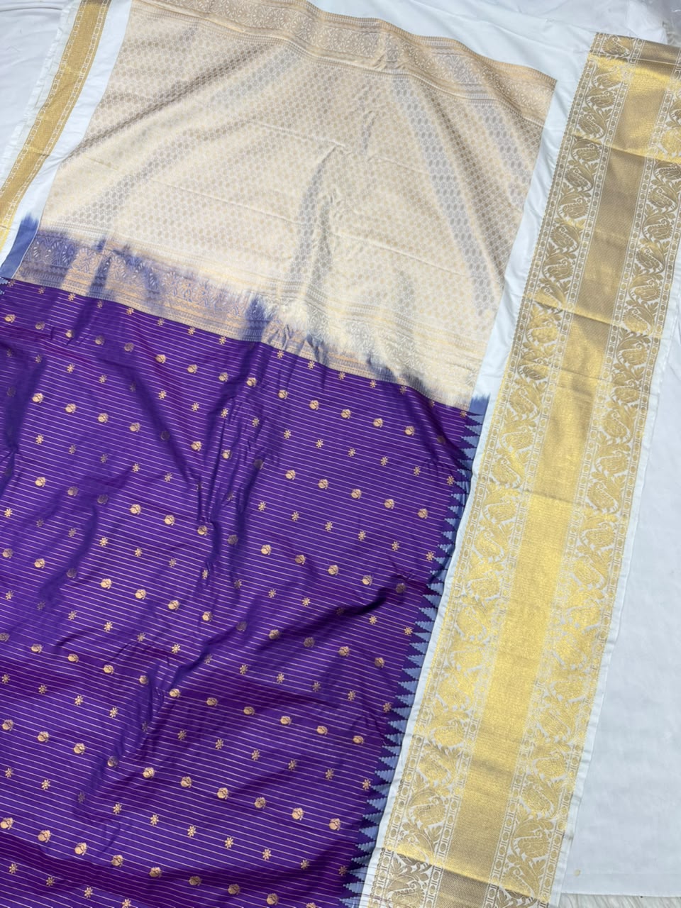 Double Ratiom Gadhwal Saree