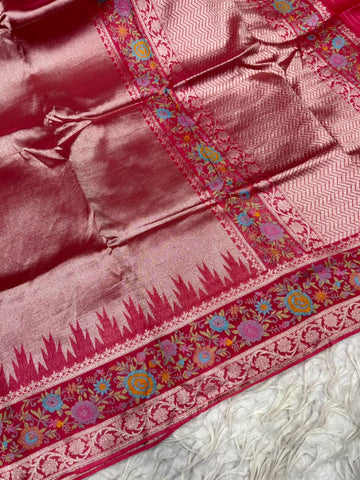 Georgette Tissue With Meenakari Weaving Sarees