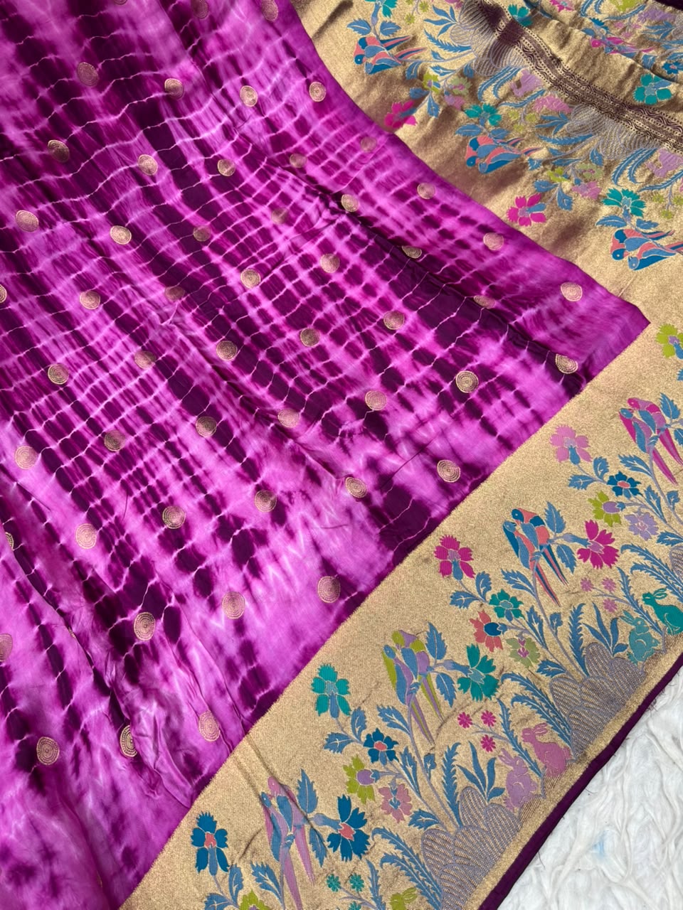 Mashru Satin With Paithani Fusion Sarees