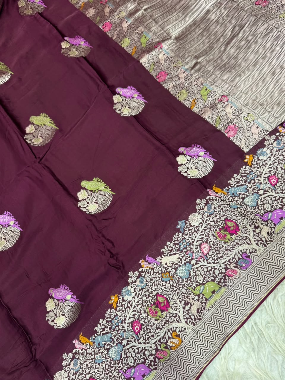 Viscos Satin Sarees