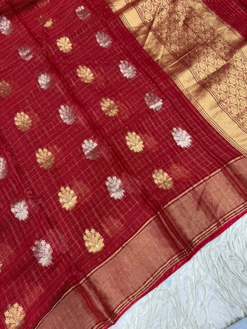 Georgette With Zari Patta Sarees