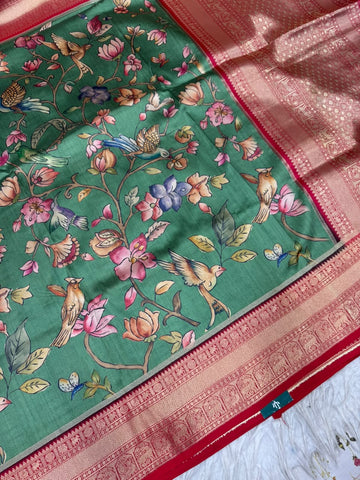 Pen kalamkaari Sarees