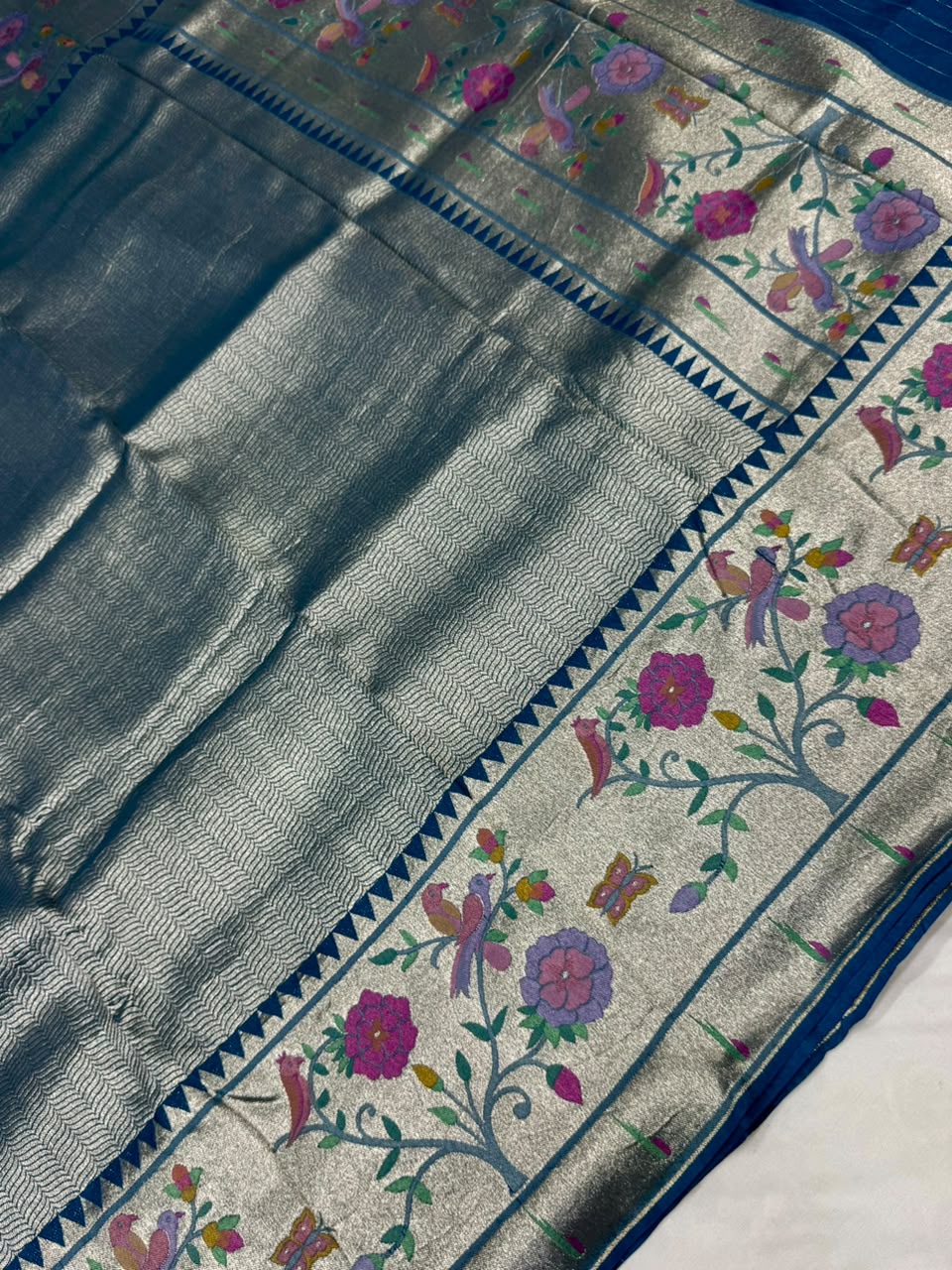 Punam Silk With Paithani Border Sarees