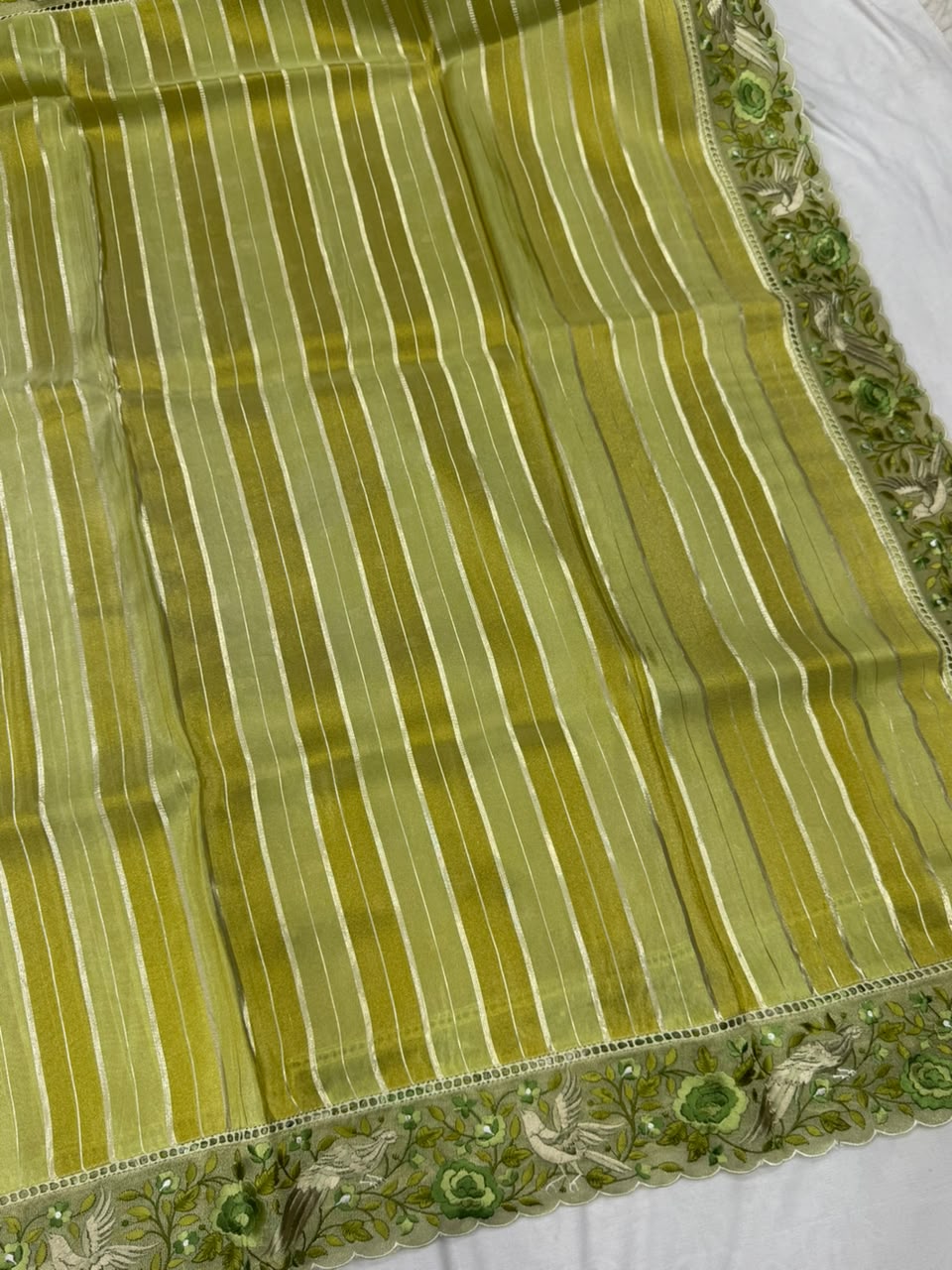 Crape Tissue Fusion Sarees