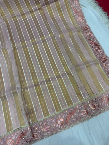 Crape Tissue Fusion Sarees