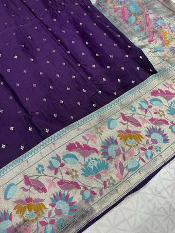 Viscos Saree With Paithani Border