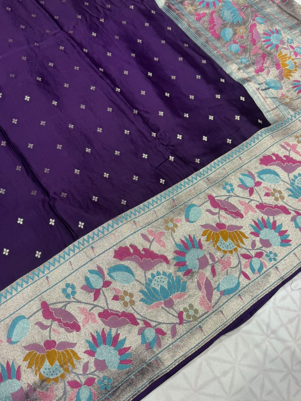 Viscos Saree With Paithani Border