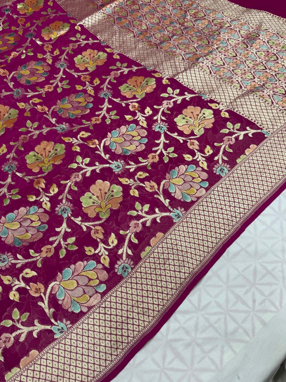 Pure Khaddi Georgette Sarees