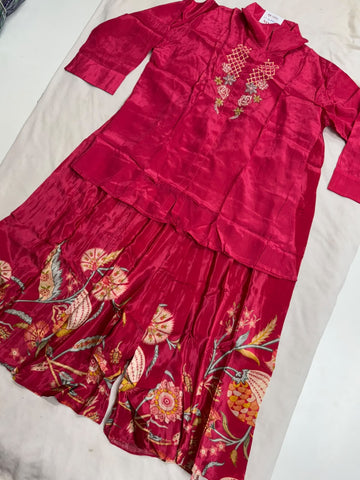 Ladies 2Pc Plazo Set Dress