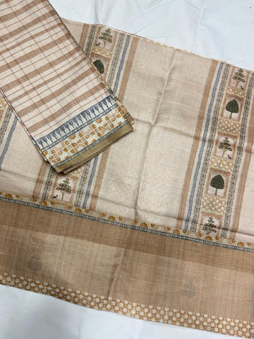 Chanderi tusser Dress Materials