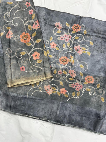 Chanderi tusser Dress Materials