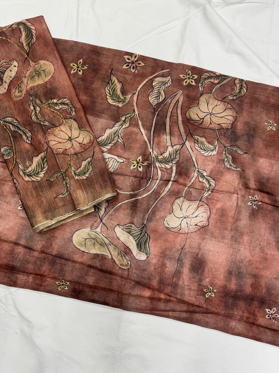 Chanderi tusser Dress Materials