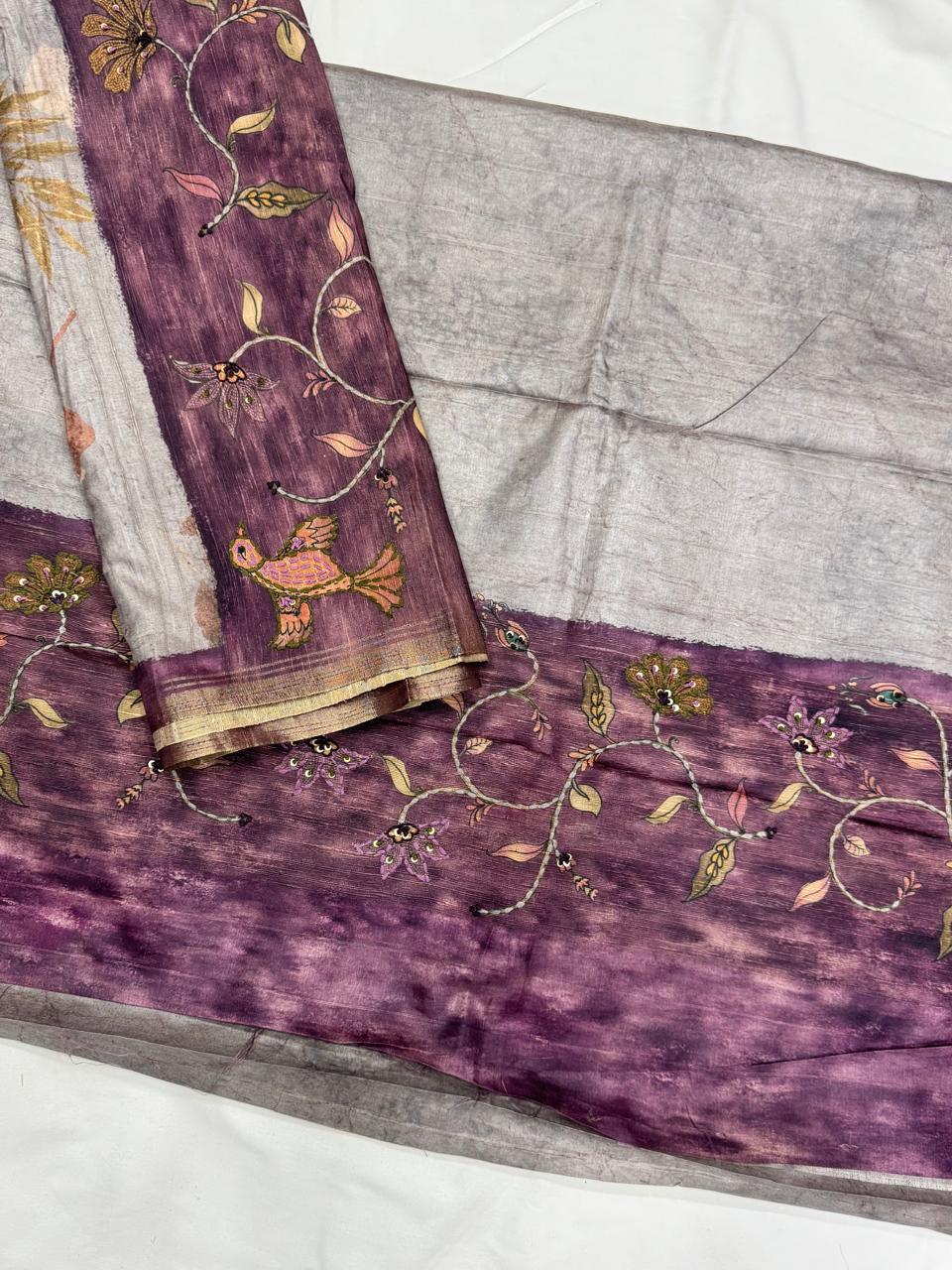 Chanderi tusser Dress Materials