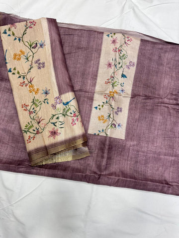 Chanderi tusser Dress Materials