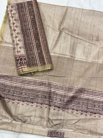 Chanderi tusser Dress Materials