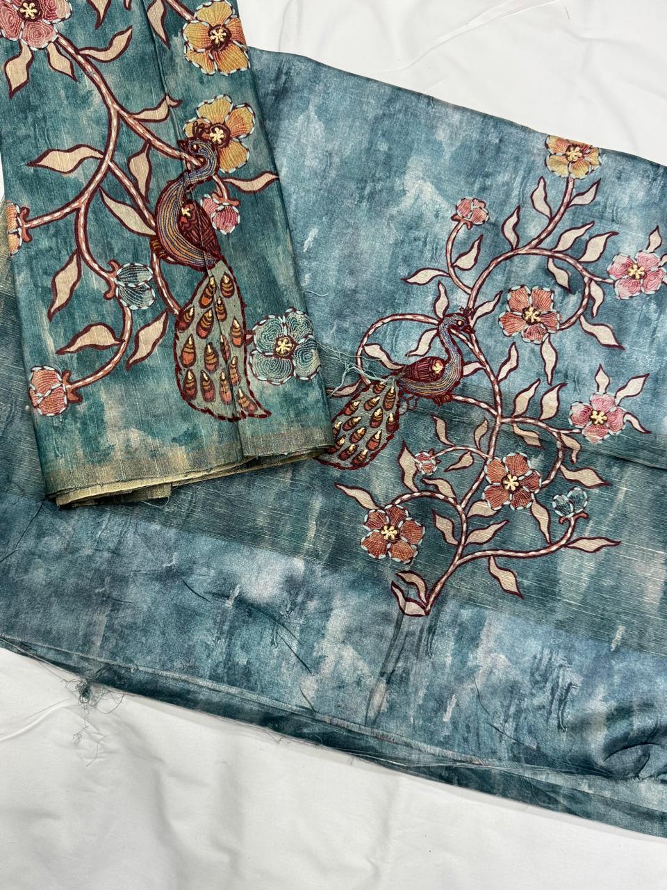 Chanderi tusser Dress Materials