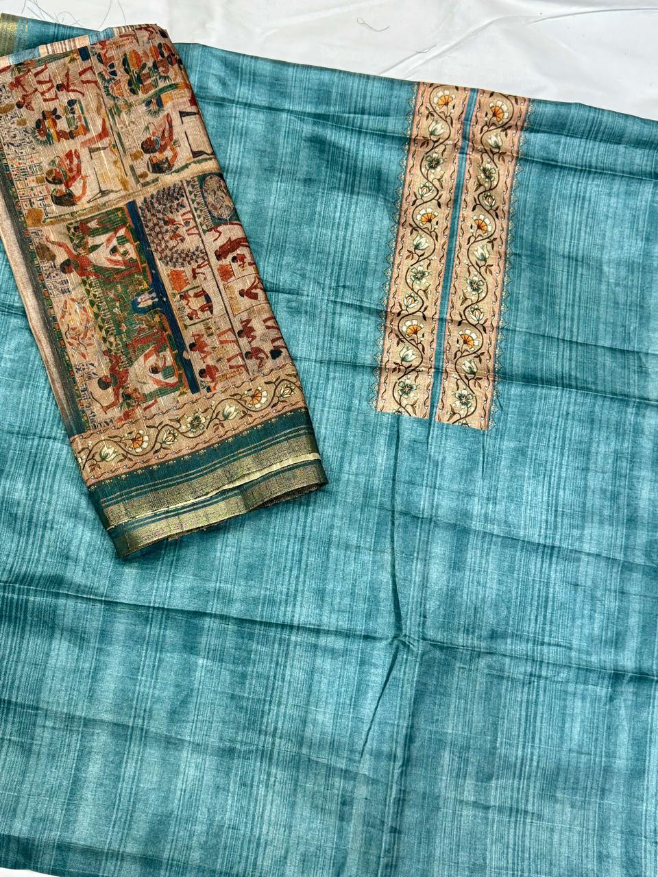 Chanderi tusser Dress Materials