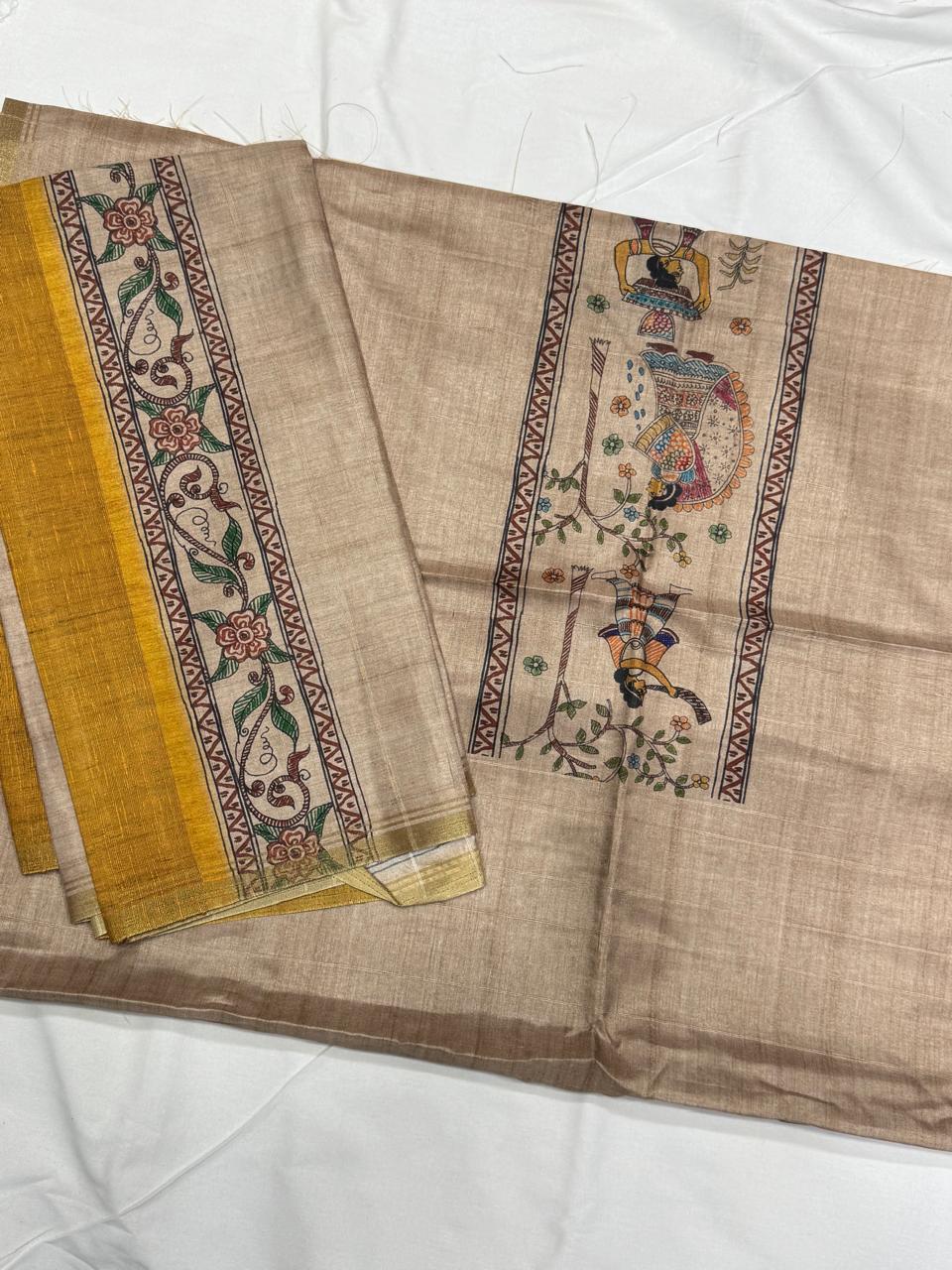 Chanderi tusser Dress Materials