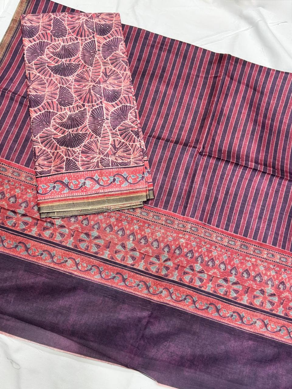 Chanderi tusser Dress Materials