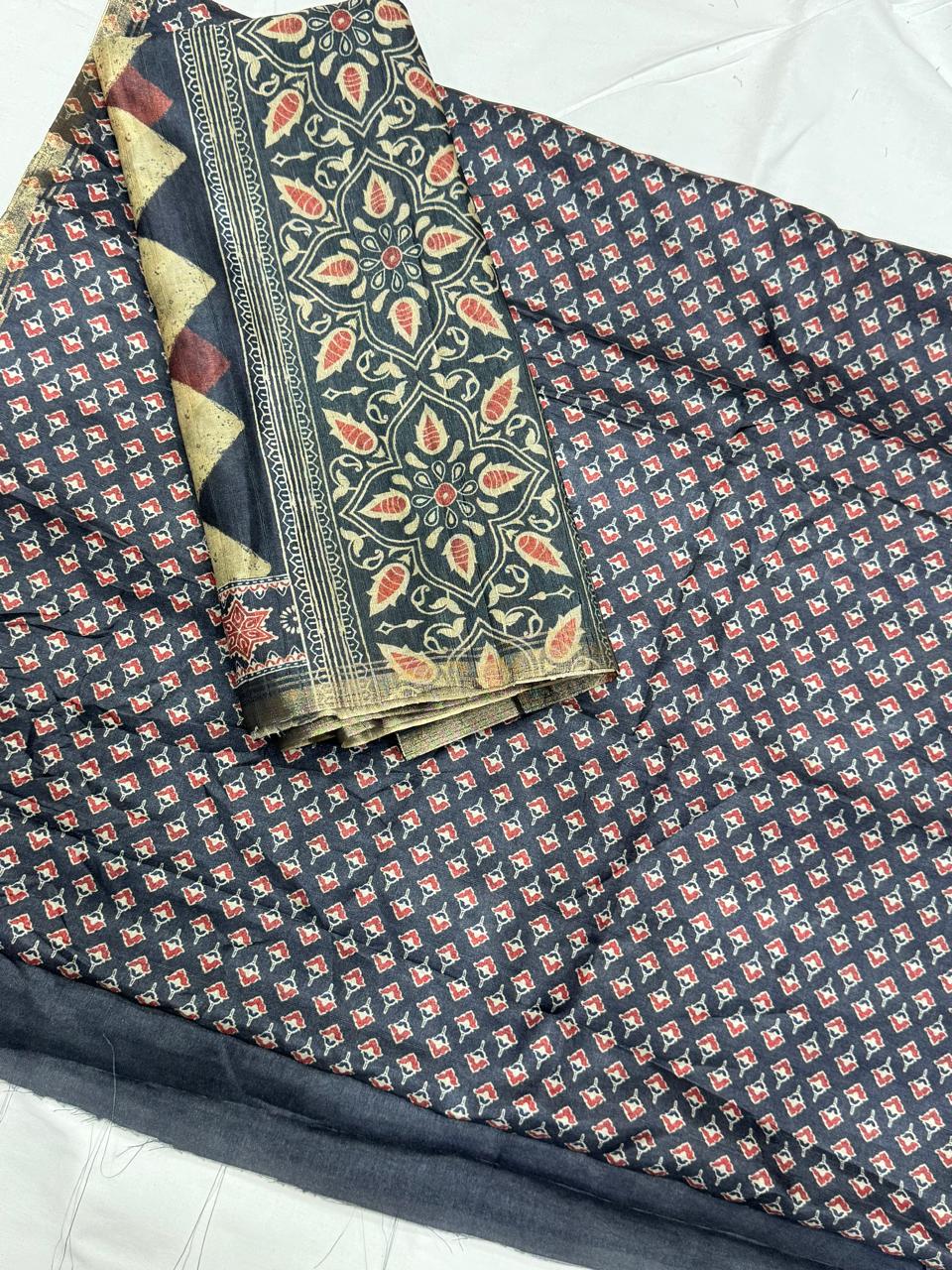 Chanderi tusser Dress Materials