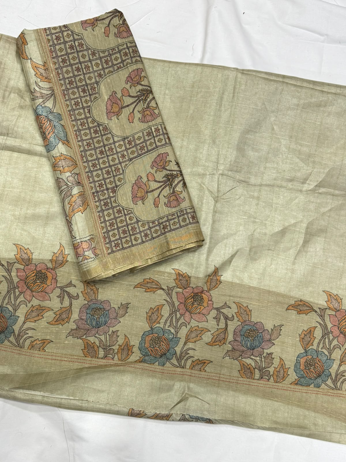 Chanderi tusser Dress Materials