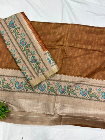 Chanderi tusser Dress Materials