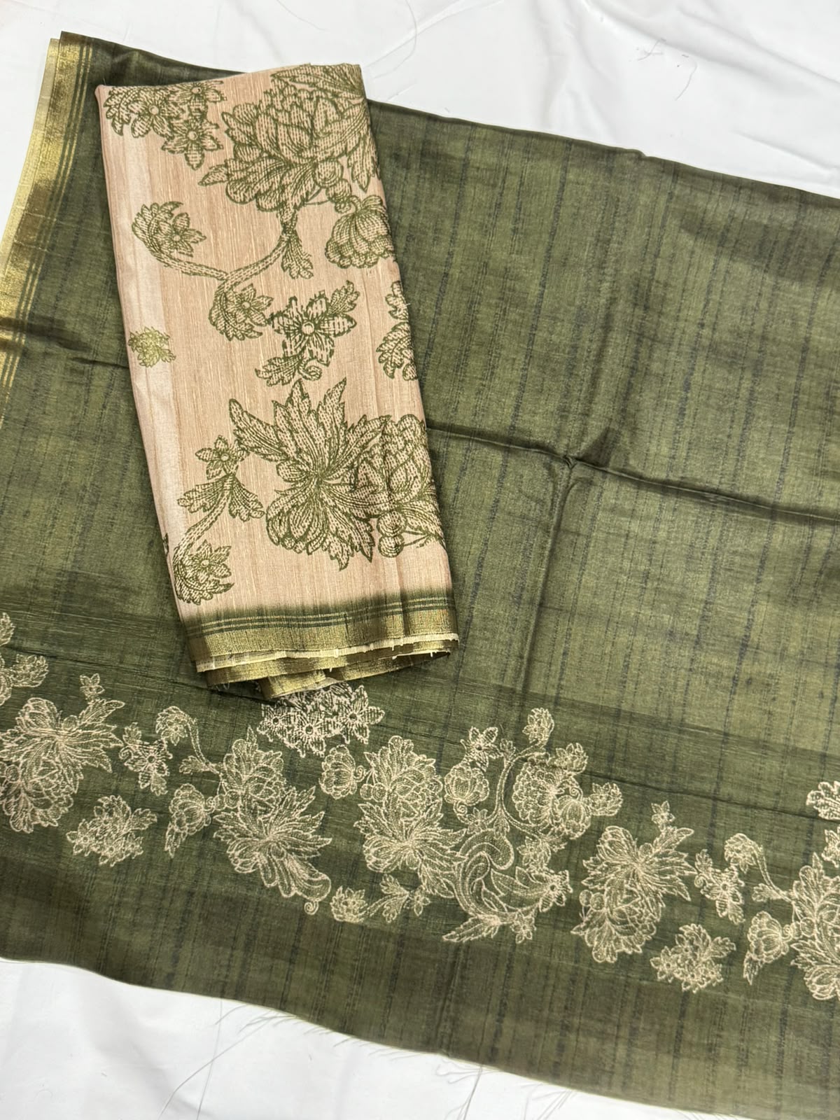 Chanderi tusser Dress Materials