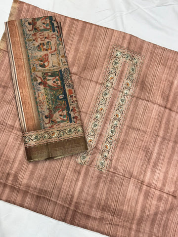 Chanderi tusser Dress Materials