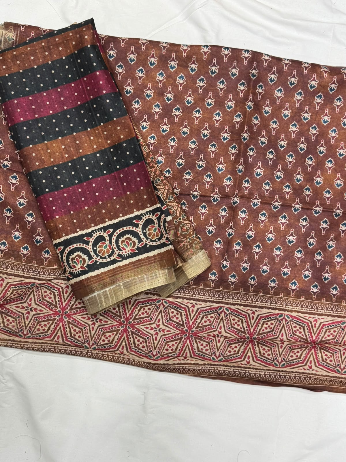 Chanderi tusser Dress Materials