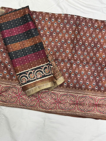 Chanderi tusser Dress Materials