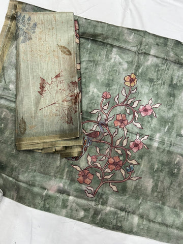 Chanderi tusser Dress Materials
