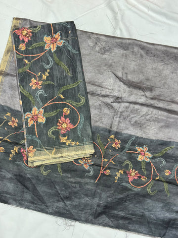 Chanderi tusser Dress Materials