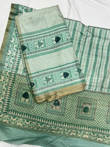 Chanderi tusser Dress Materials