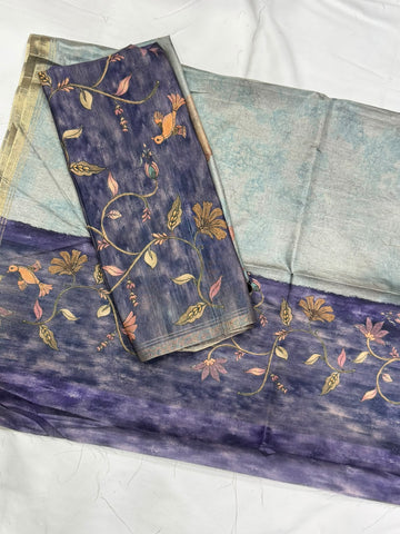 Chanderi tusser Dress Materials