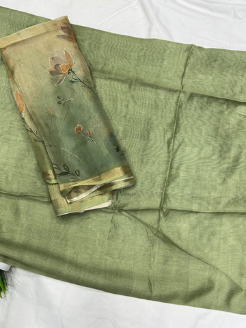 Chanderi tusser Dress Materials